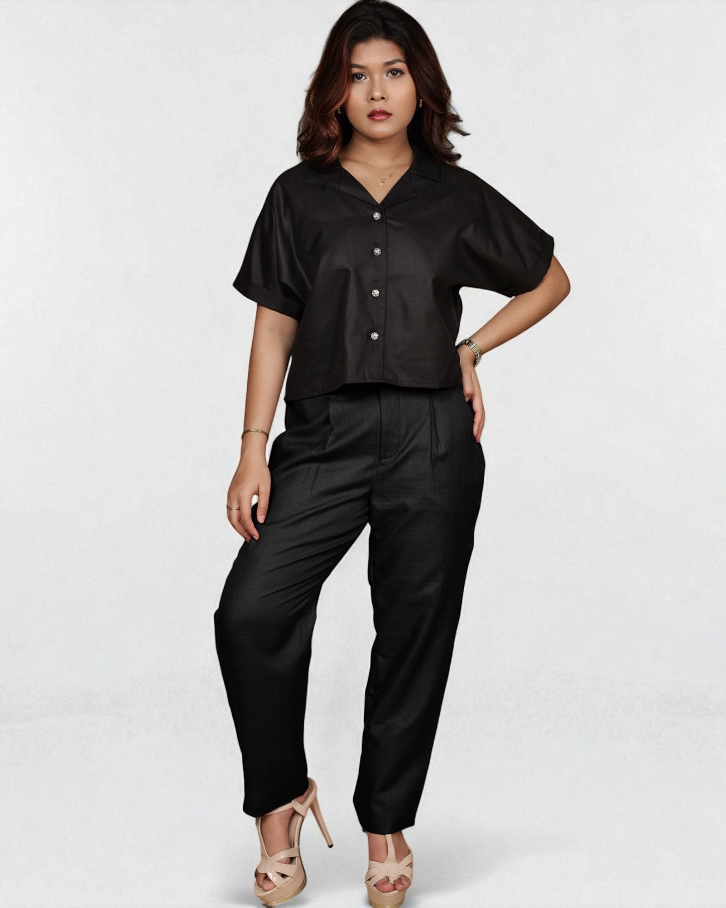 BoxyCharm Co-ord 2pc Set (Black)