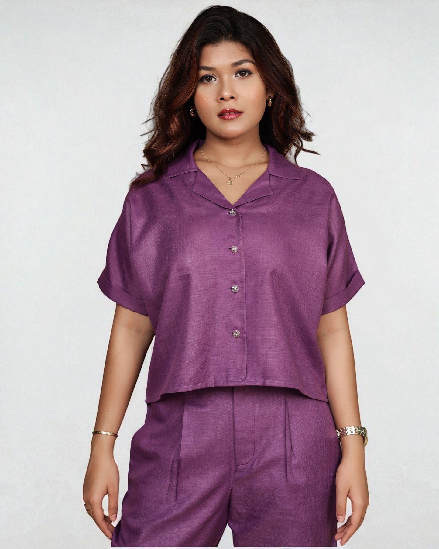 BoxyCharm Co-ord 2pc Set (Purple)