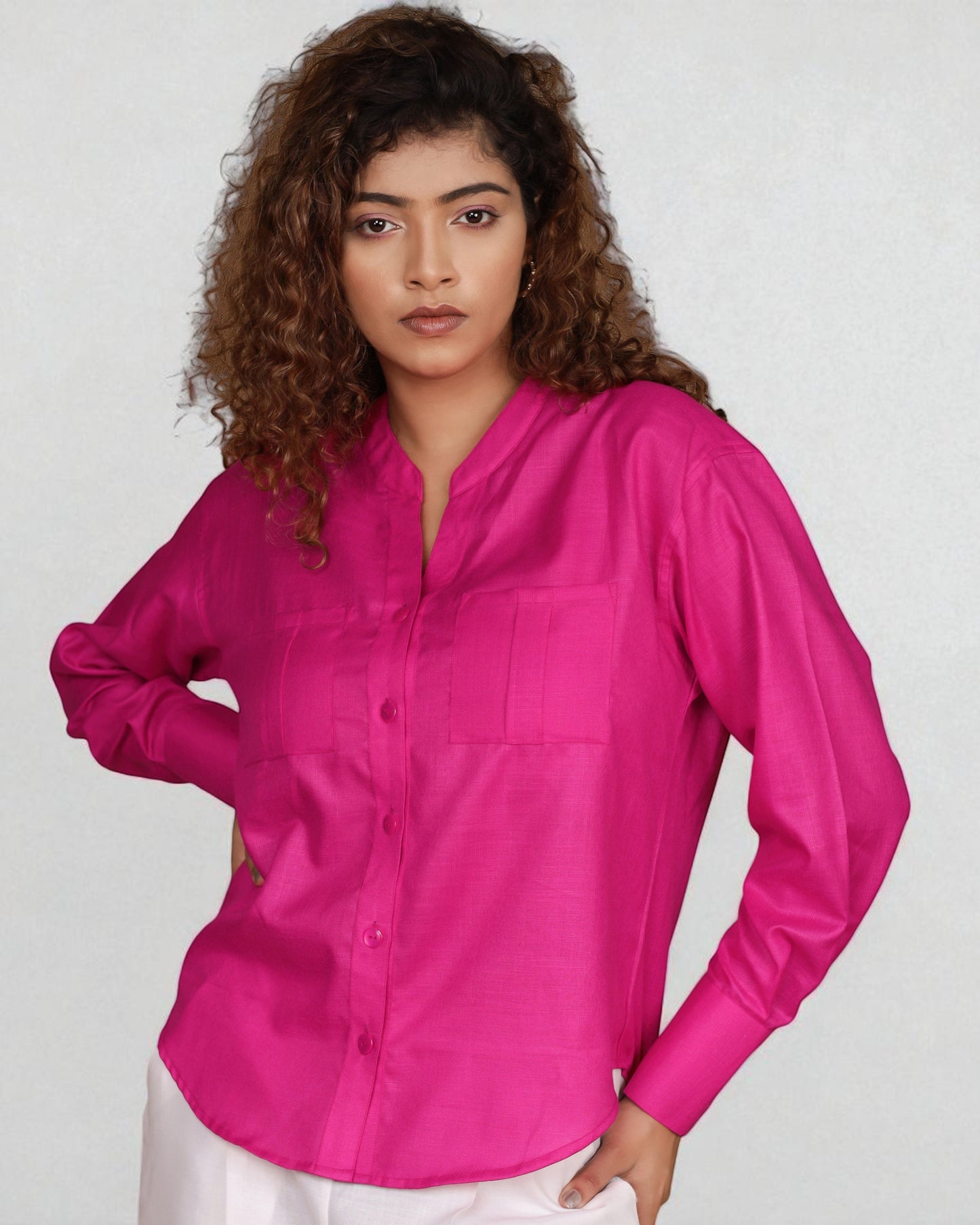 Mandarin Muse 2pc set (Hot Pink & White)