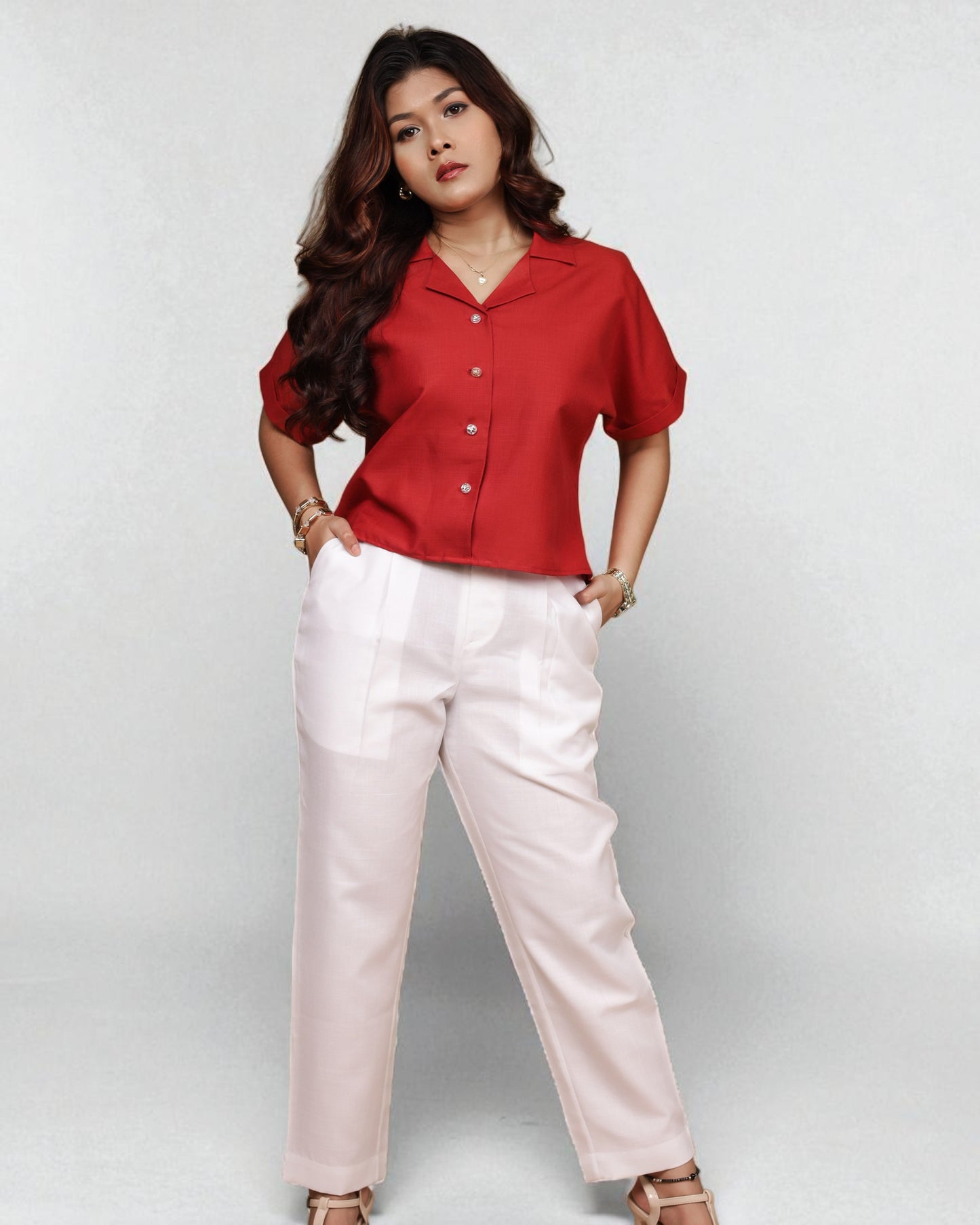 Boxy Shirt (Maroon)