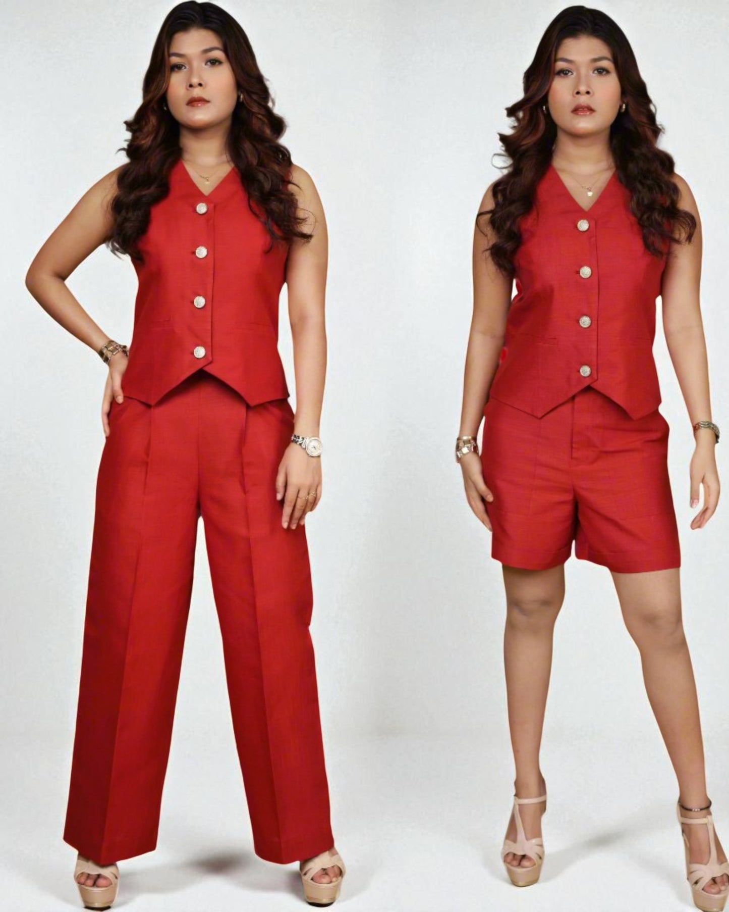 Vestro Switch Co-ords 3pc Set (Maroon)