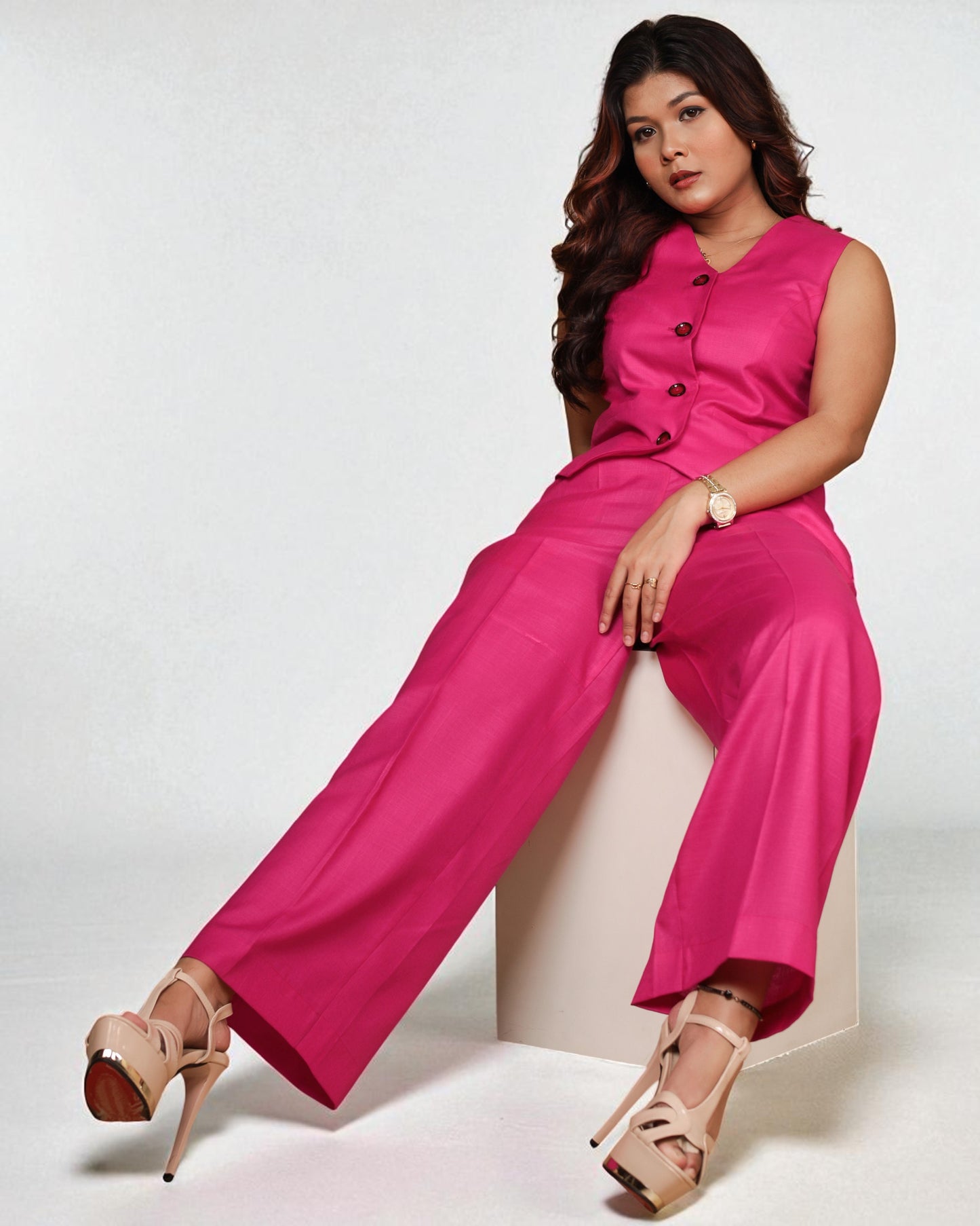 Vestro Switch Co-ords 3pc Set (Hot Pink)