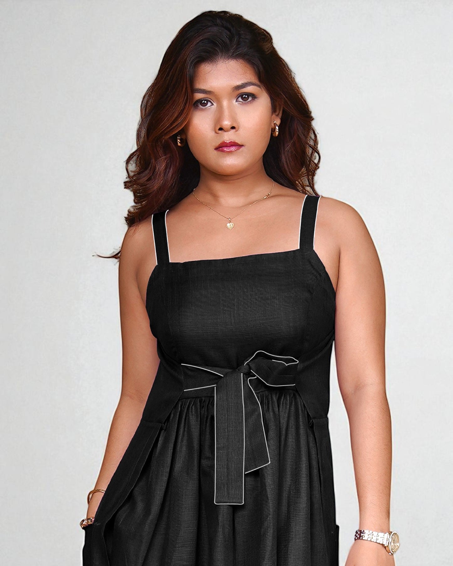 Knot-Tie Dress (Black)