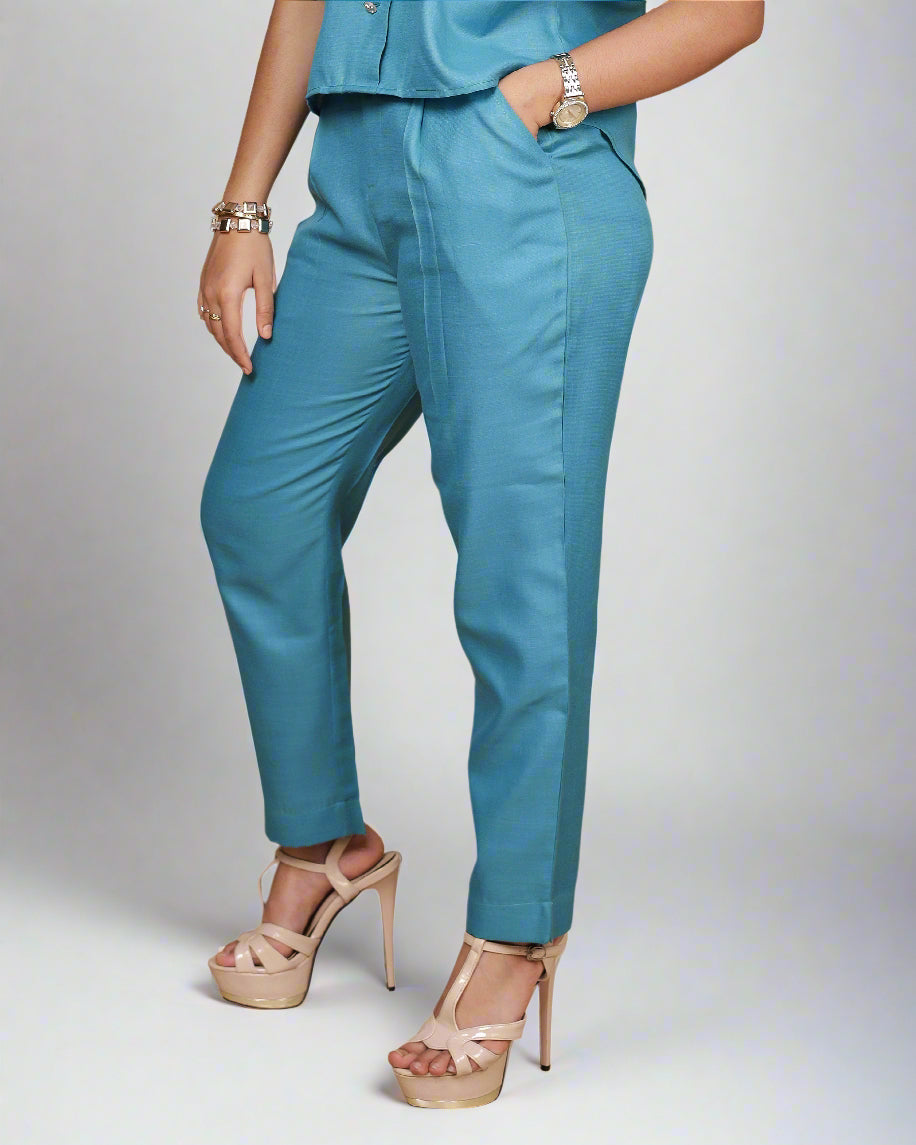 Cigarette Pant/Trouser (Teal)