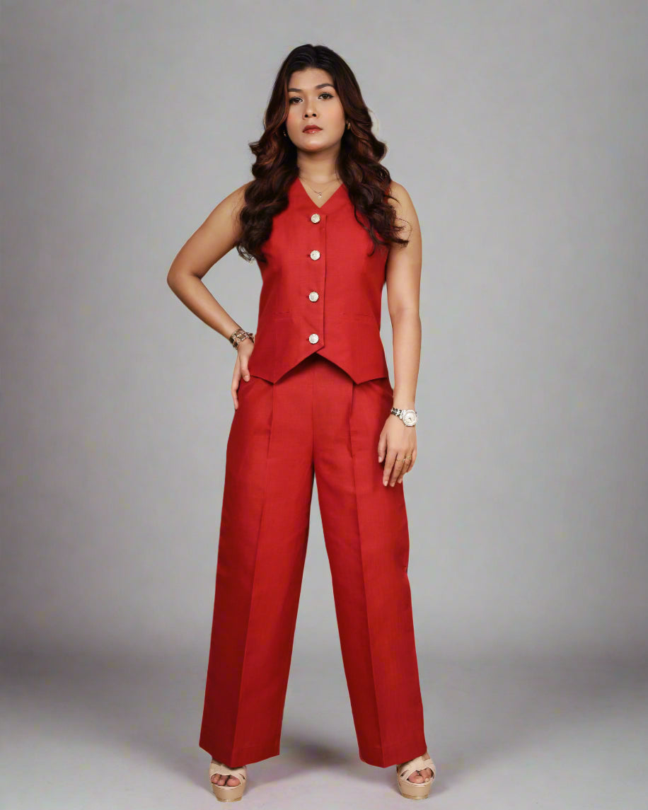 Trouser Palazzo Style (Maroon)