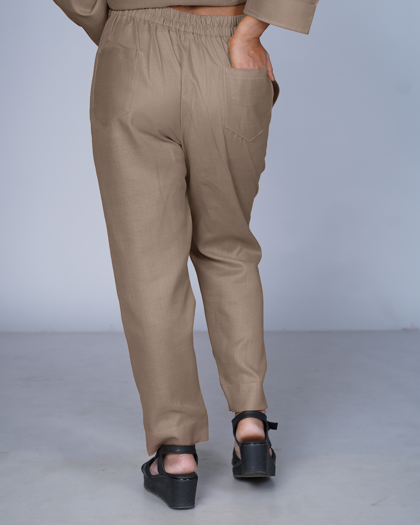 Side zip pants (Smoky Brown)