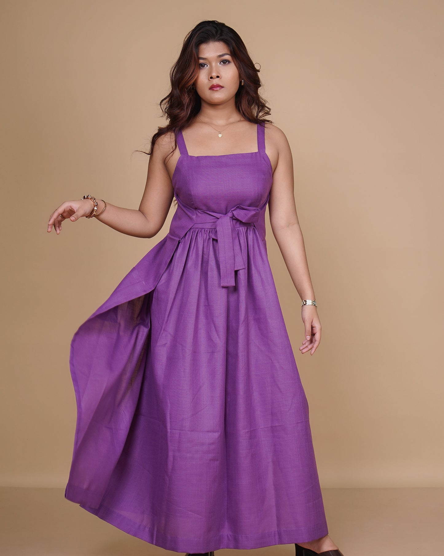 Knot-Tie Dress (Purple)