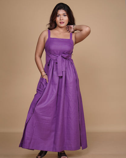 Knot-Tie Dress (Purple)