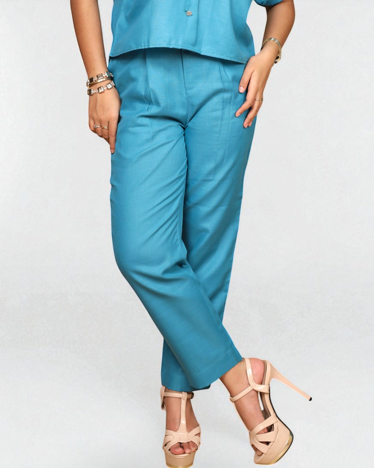 Cigarette Pant/Trouser (Teal)
