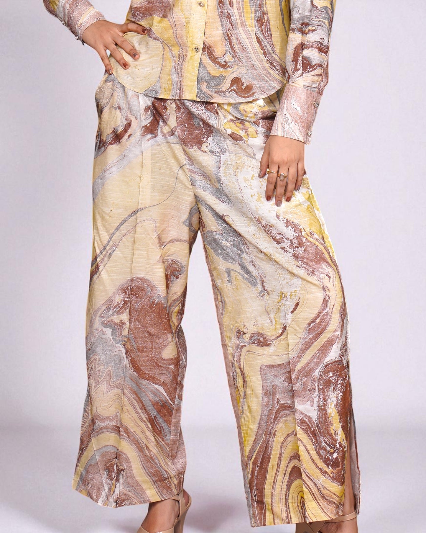 Jupiter Slitted Trouser (hand painted)