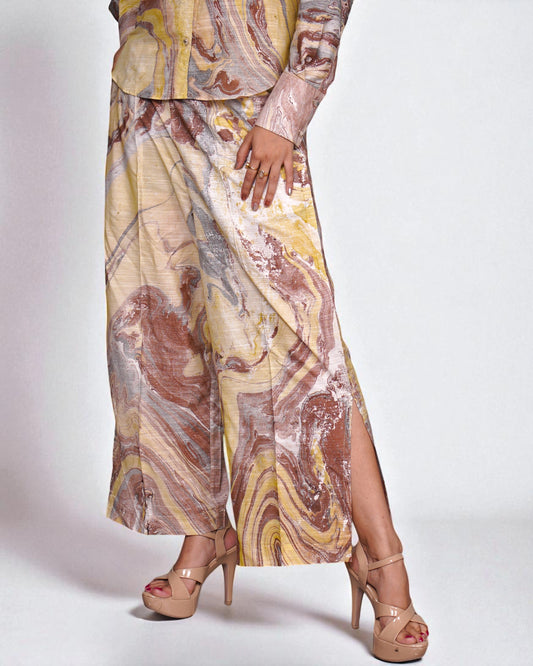 Jupiter Slitted Trouser (hand painted)