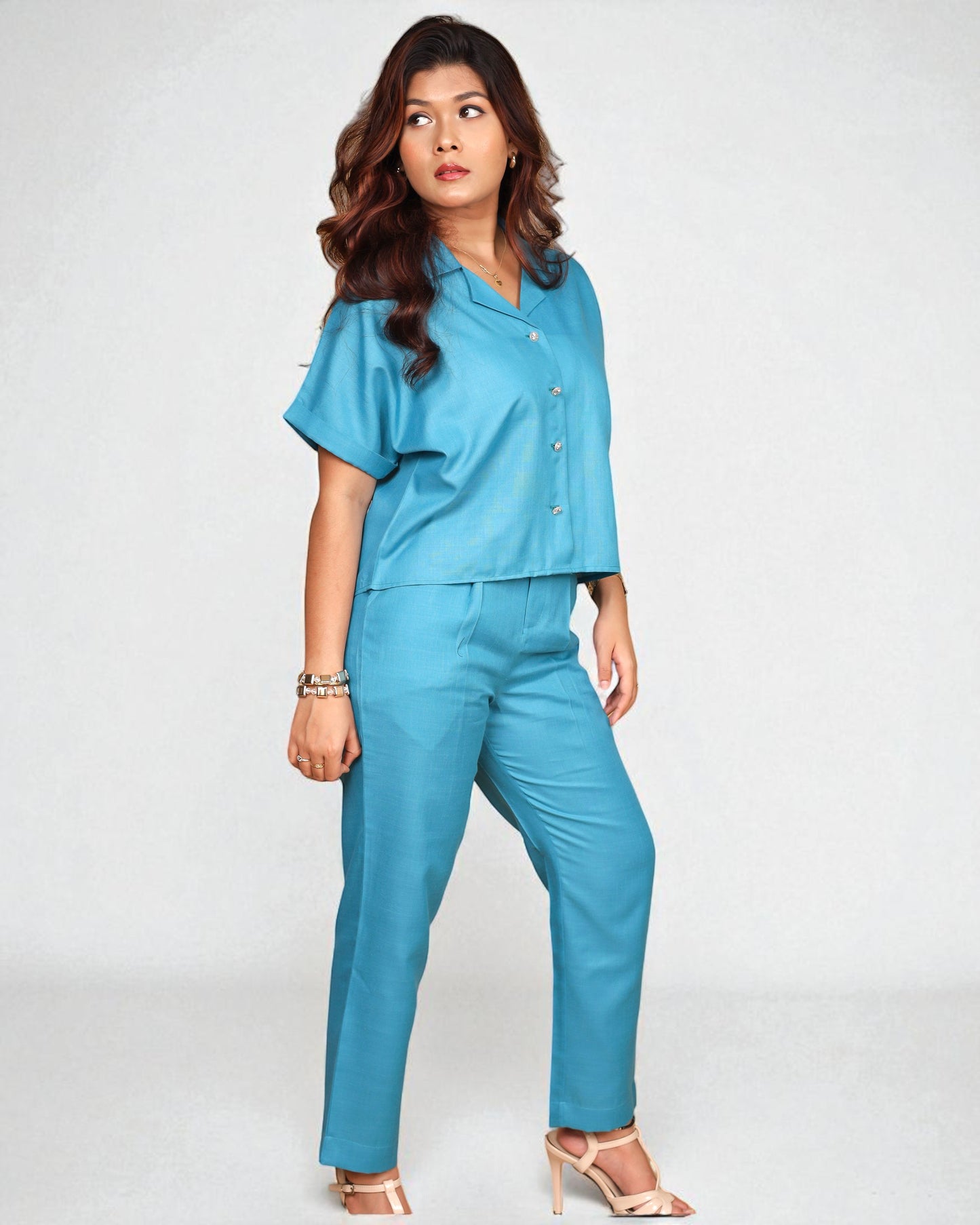 Cigarette Pant/Trouser (Teal)