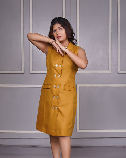 Trench Dress (Mustard)