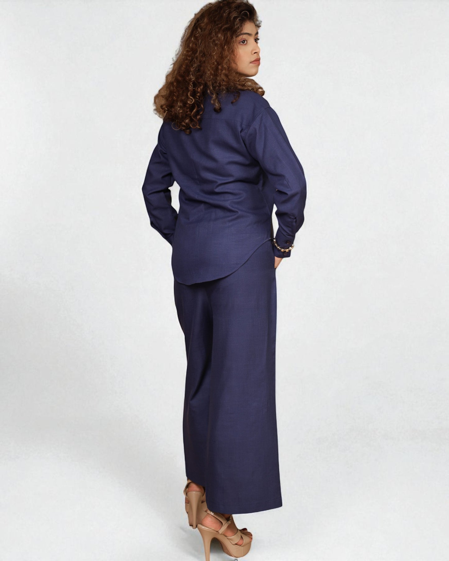 Mandarin Muse 2pc set (Navy Blue)