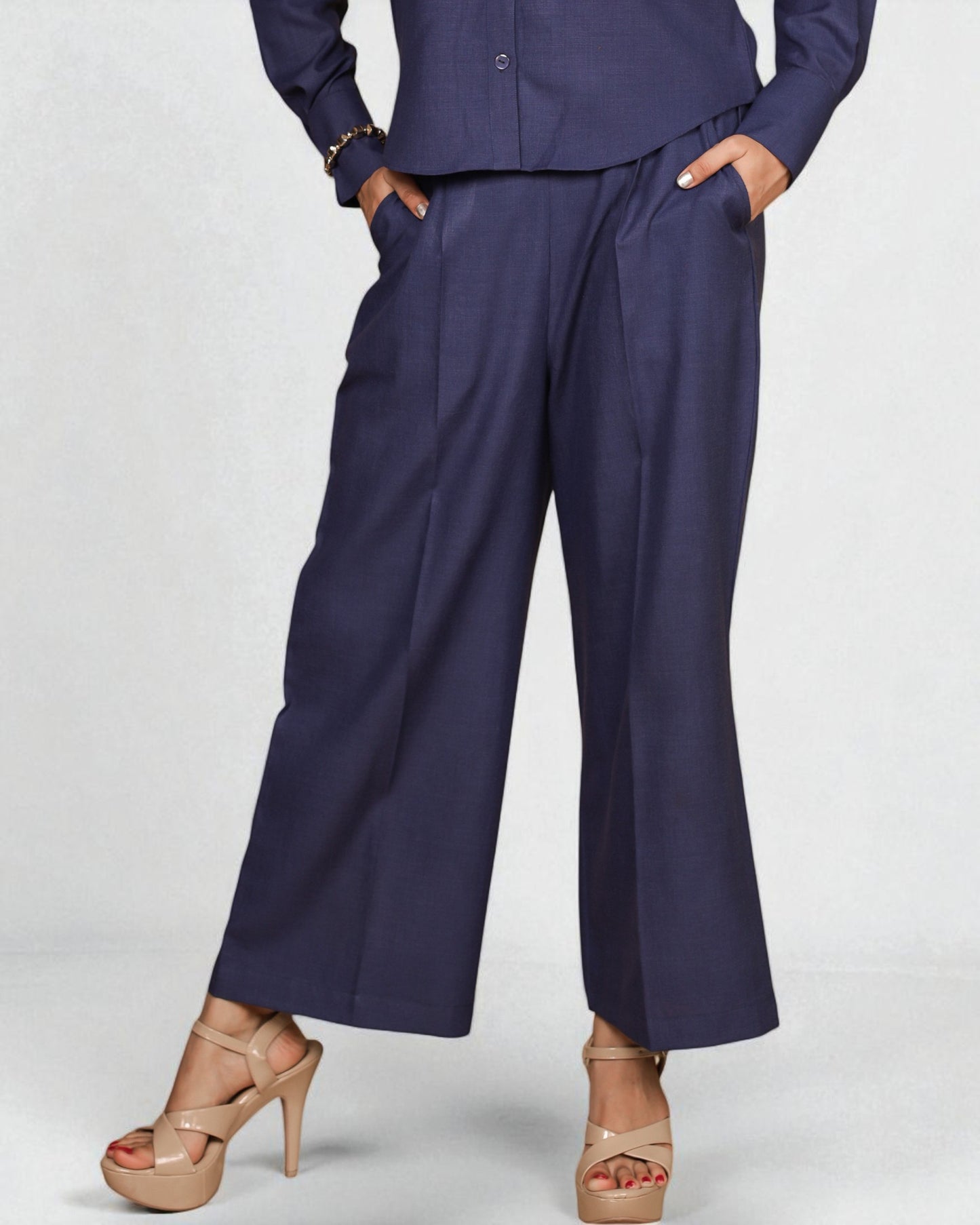 Mandarin Muse 2pc set (Navy Blue)
