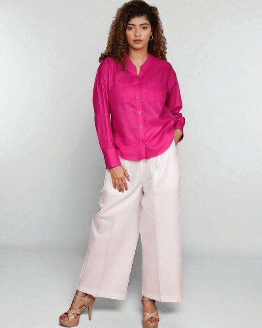 Mandarin Muse 2pc set (Hot Pink & White)