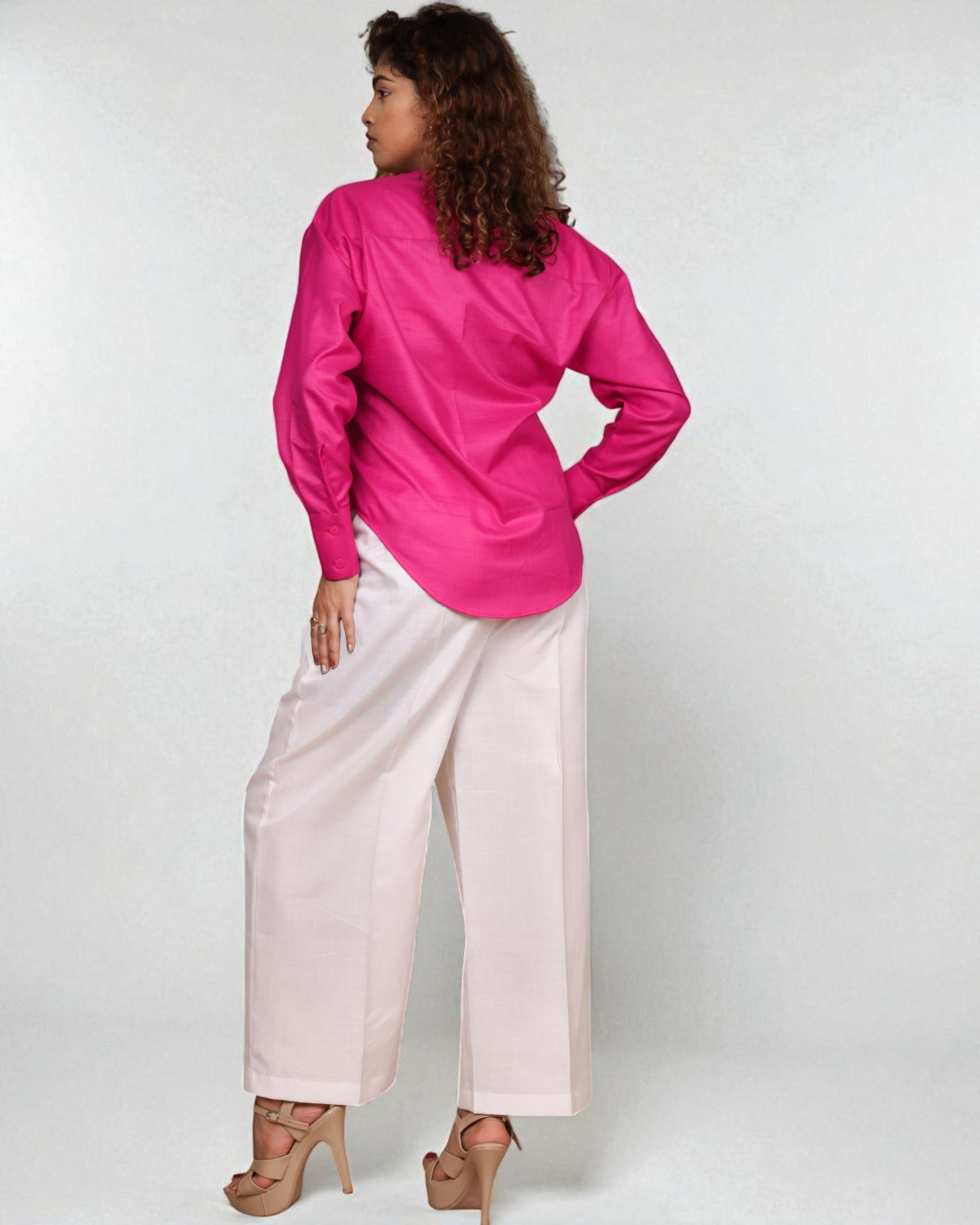 Mandarin Muse 2pc set (Hot Pink & White)