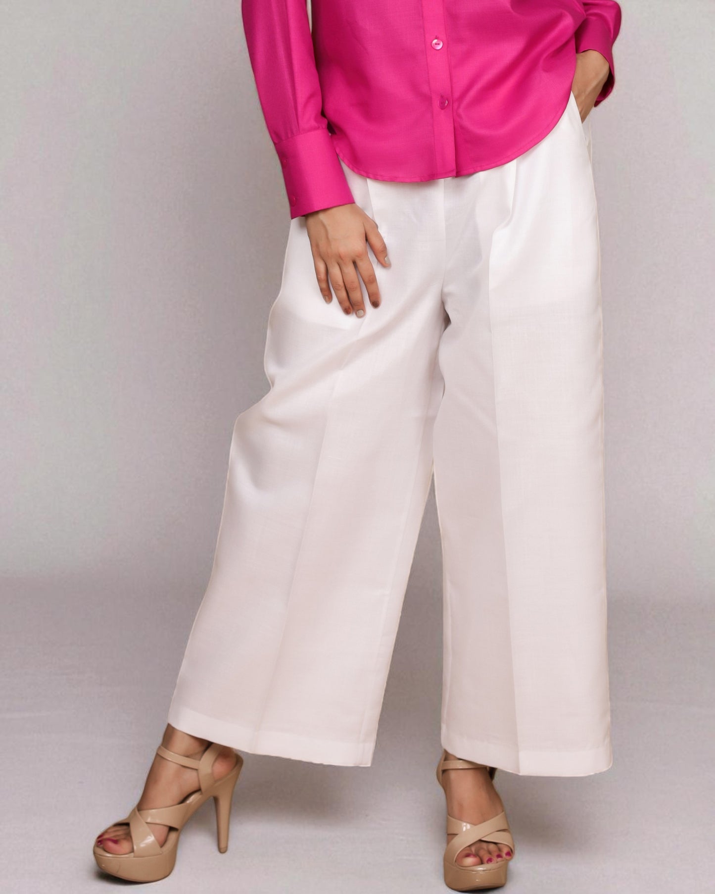 Mandarin Muse 2pc set (Hot Pink & White)