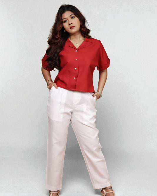Boxy Shirt (Maroon)