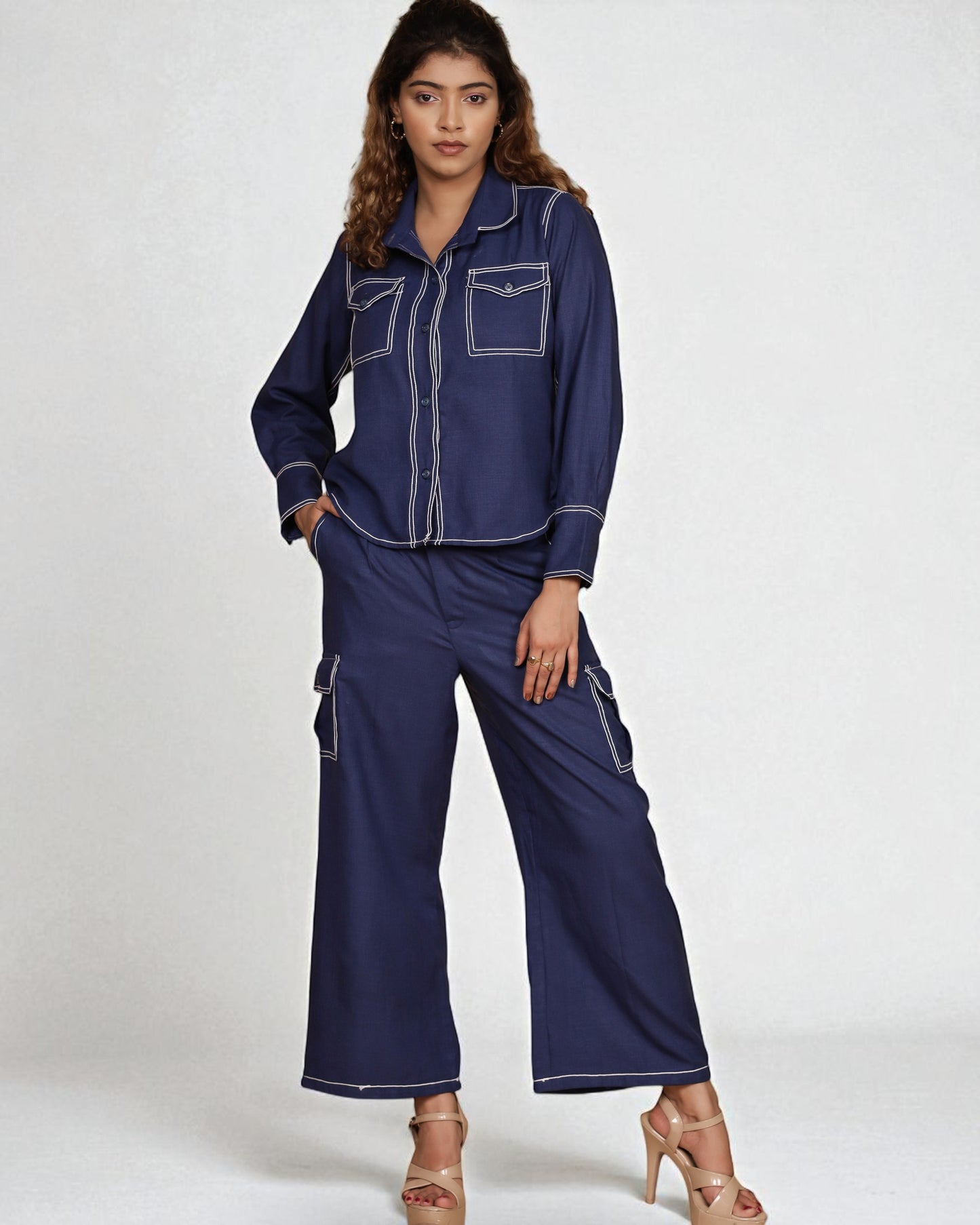 Downtown Cargo Shirt (Navy Blue)