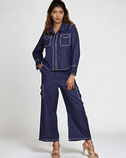 Downtown Nomad Co-ord 2pc Set (Navy Blue)