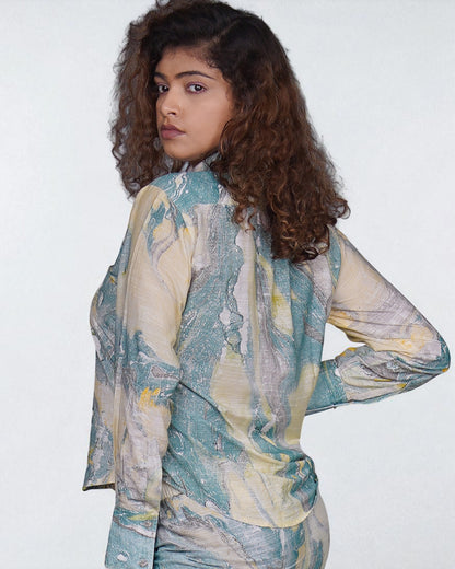 Sea Wave Shirt (hand painted)
