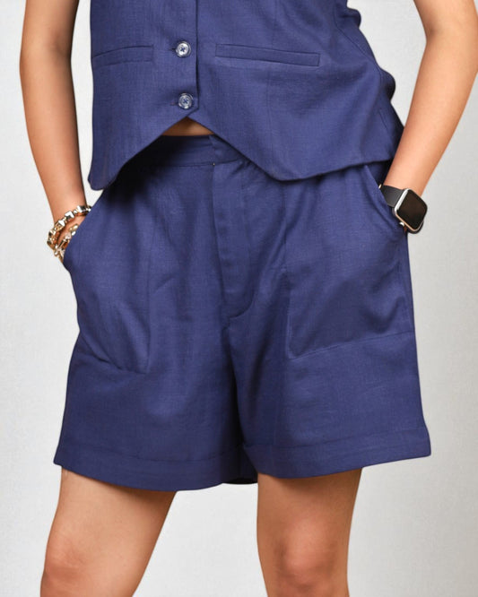 Classy Shorts / Half Pant (Navy Blue)