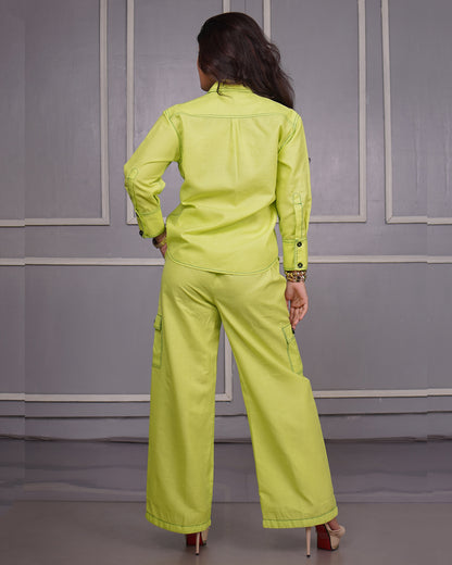 Downtown Nomad Co-ord 2pc Set (Lime Green)