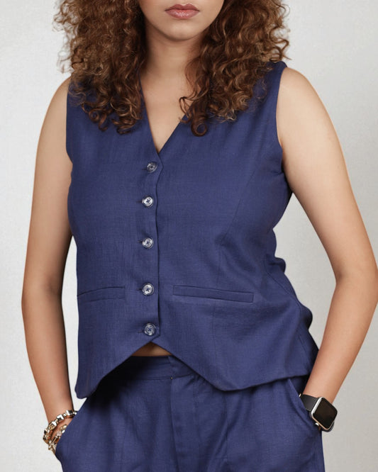 Vestro Waistcoat (Navy Blue)