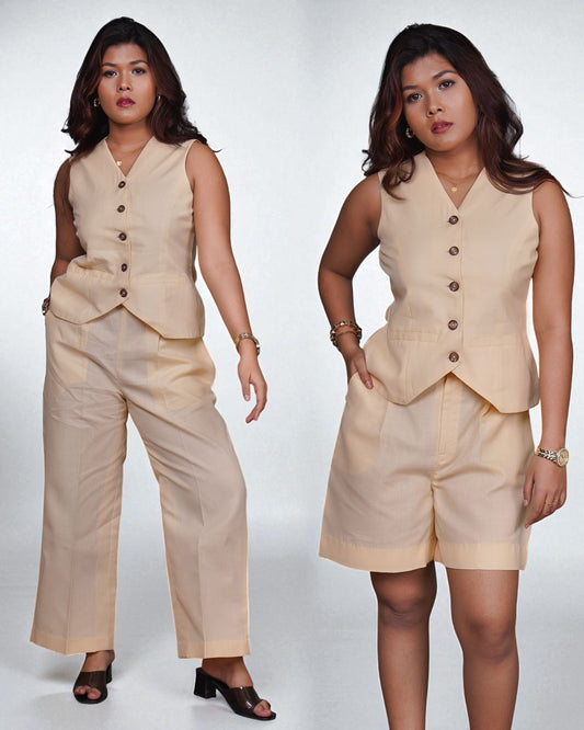 Vestro Switch Co-ords 3pc Set (Beige)
