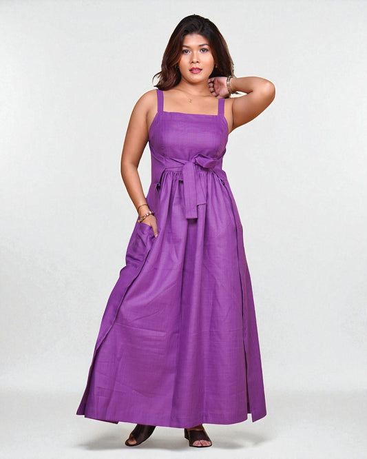 Knot-Tie Dress (Purple)