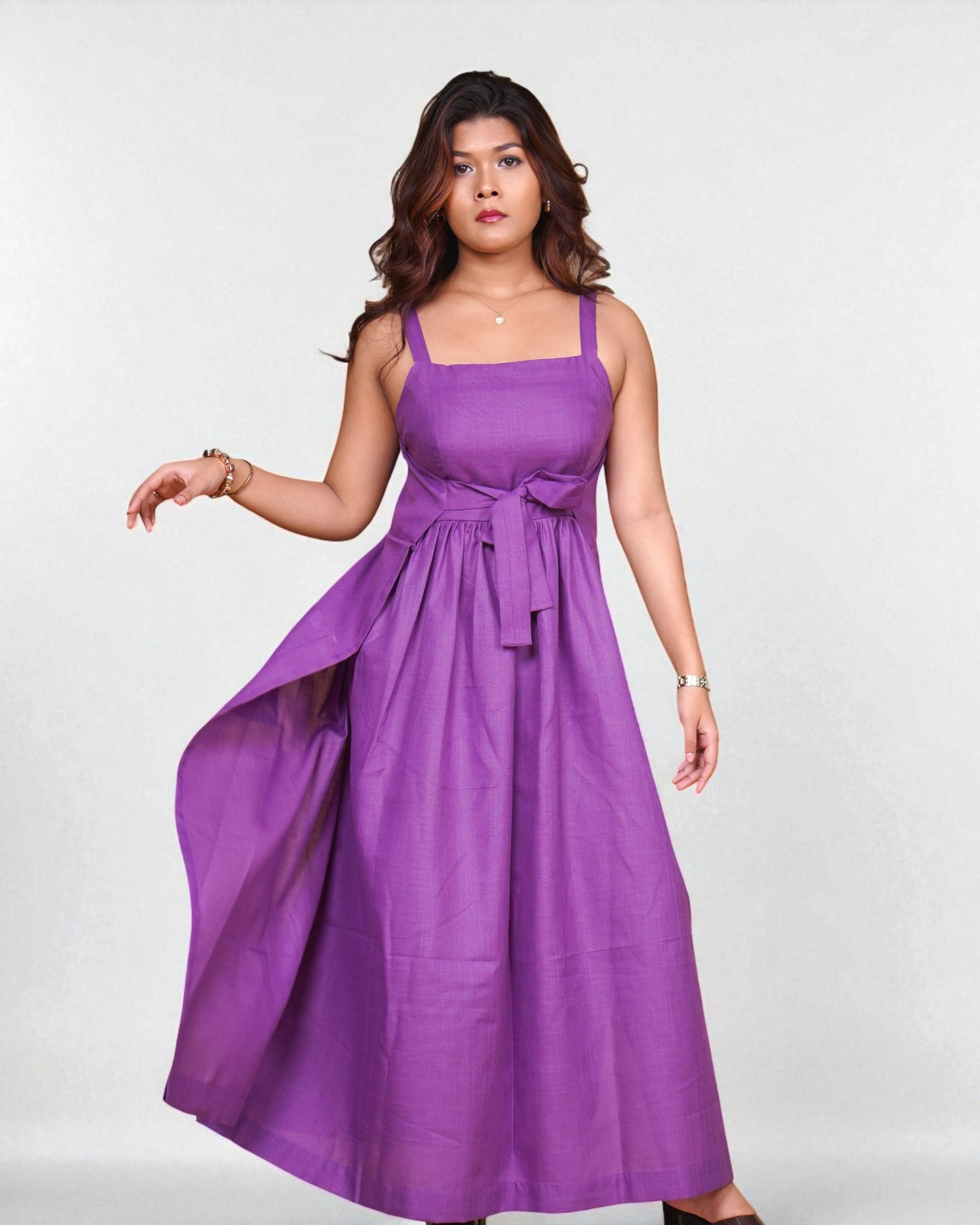 Knot-Tie Dress (Purple)