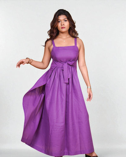 Knot-Tie Dress (Purple)
