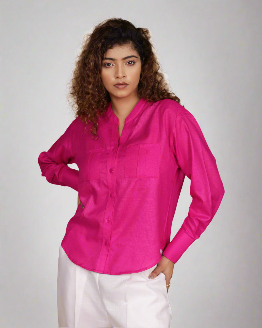 Mandarin Muse 2pc set (Hot Pink & White)