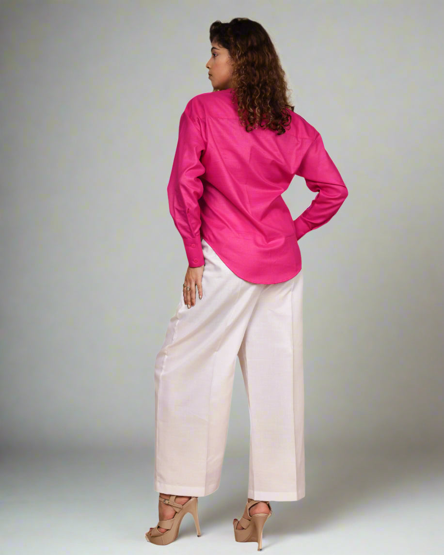 Mandarin Muse 2pc set (Hot Pink & White)