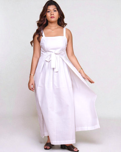 Knot-Tie Dress (White)