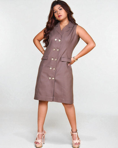 Trench Dress (Smoky Brown)