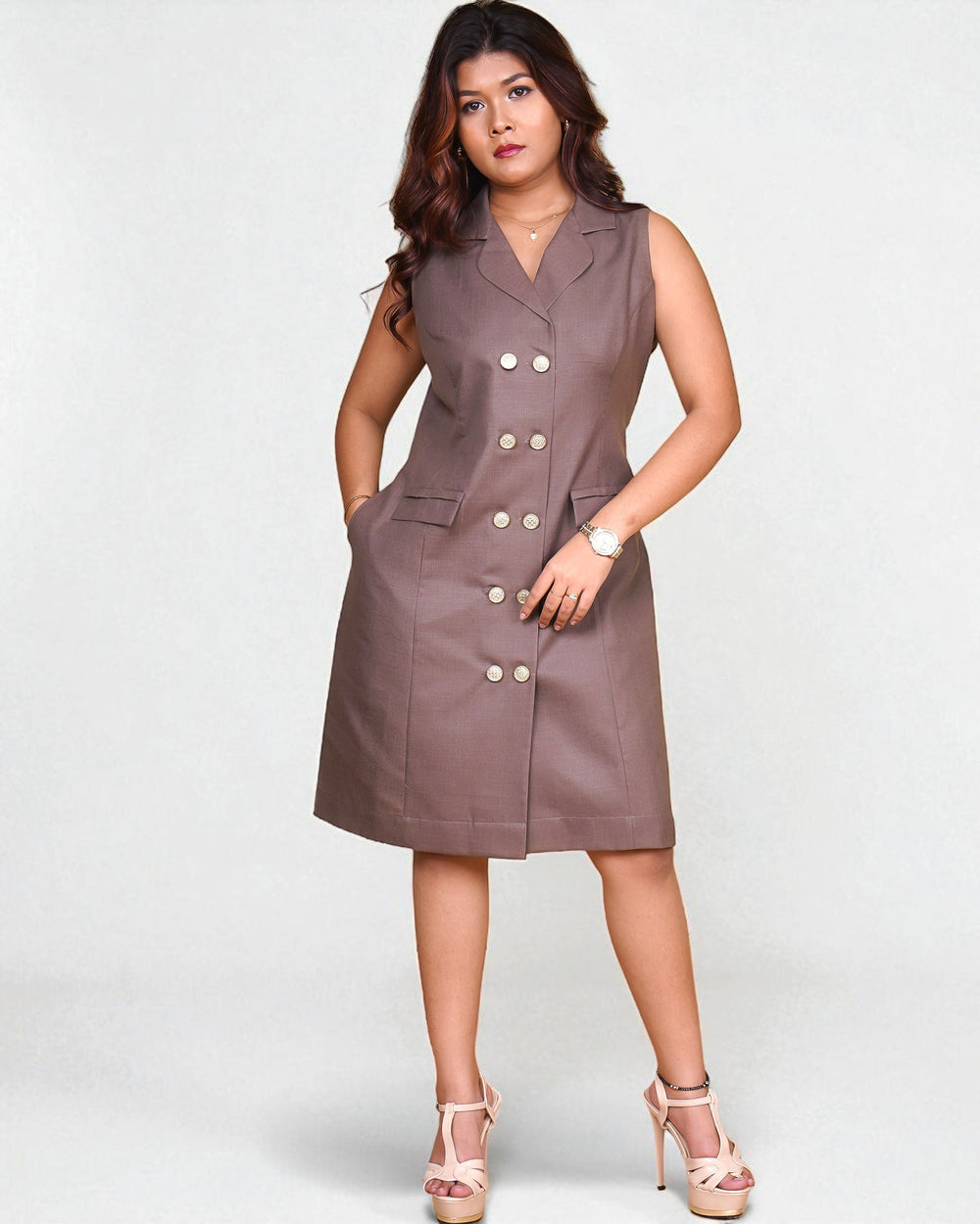 Trench Dress (Smoky Brown)