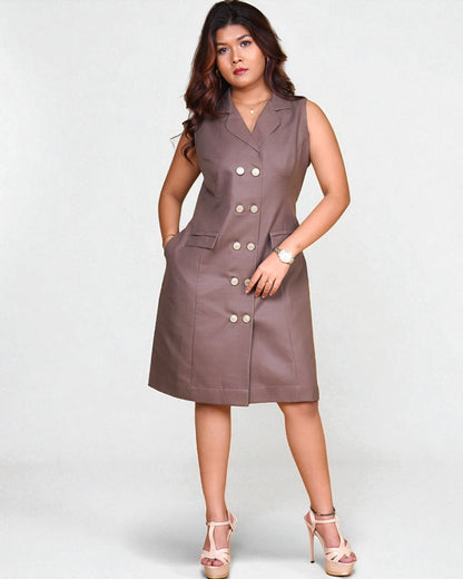 Trench Dress (Smoky Brown)