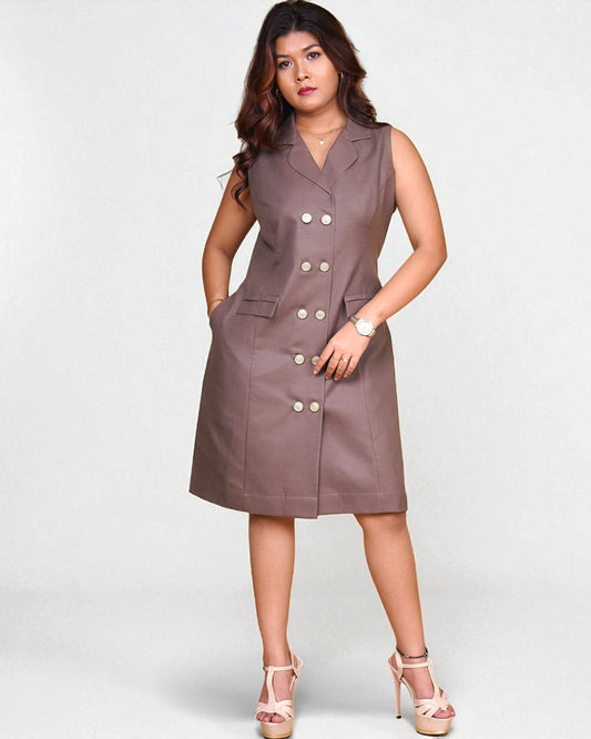 Trench Dress (Smoky Brown)