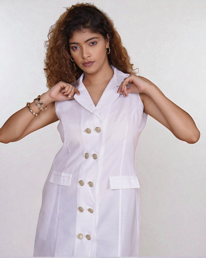 Trench Dress (White)