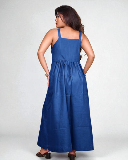 Knot-Tie Dress (Cobalt Blue)