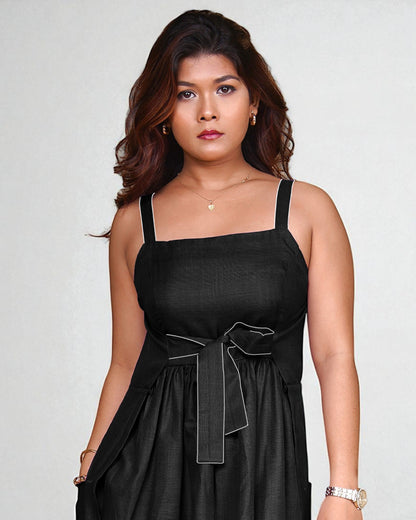Knot-Tie Dress (Black)