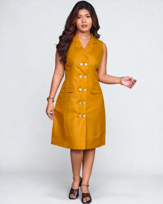 Trench Dress (Mustard)