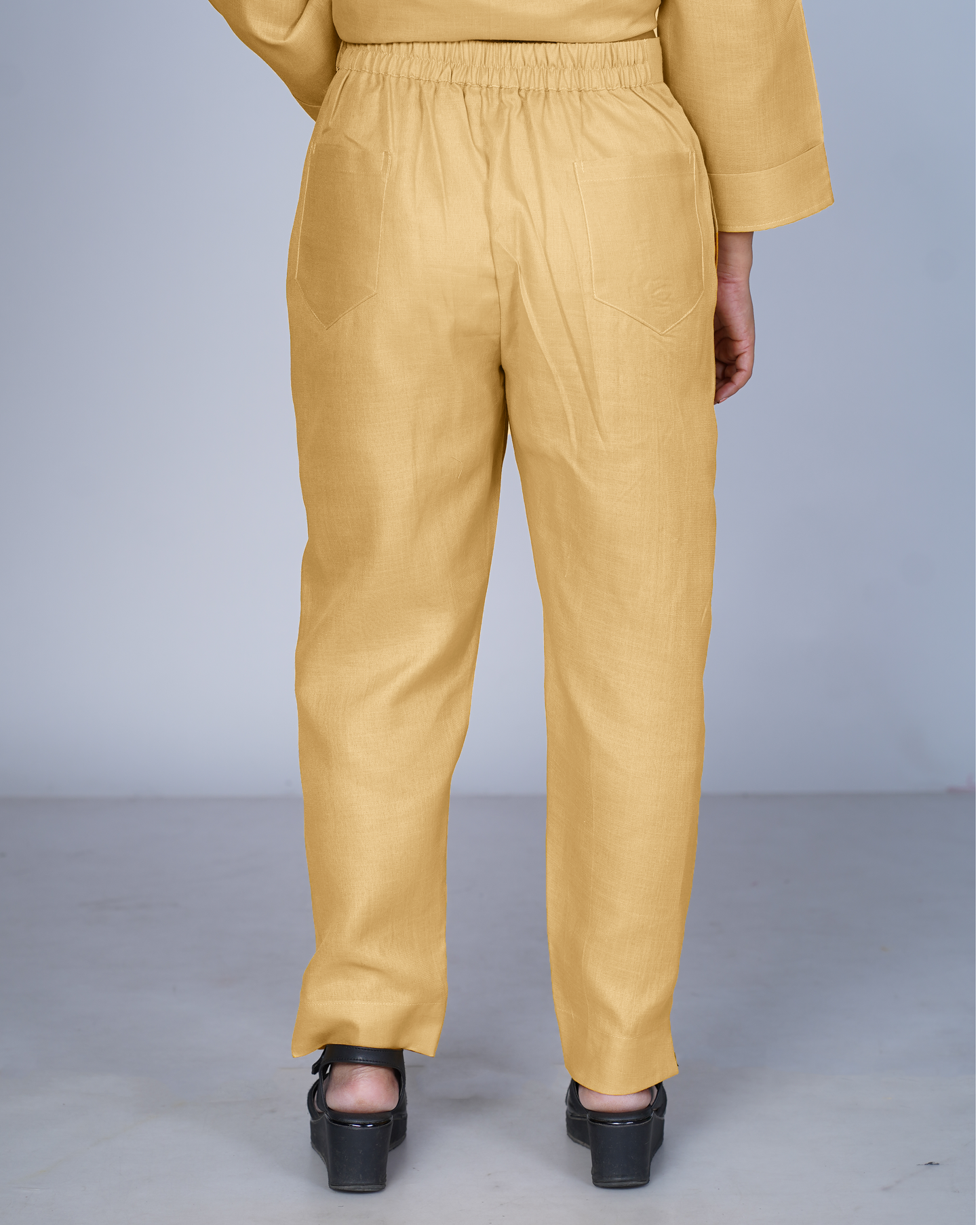 Side zip pants (Beige)