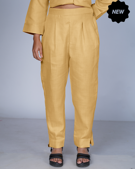 Side zip pants (Beige)