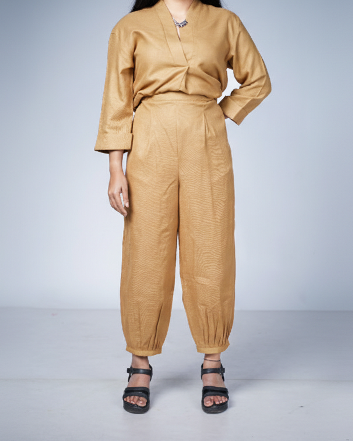 Beige Utsavi Co-ord Set