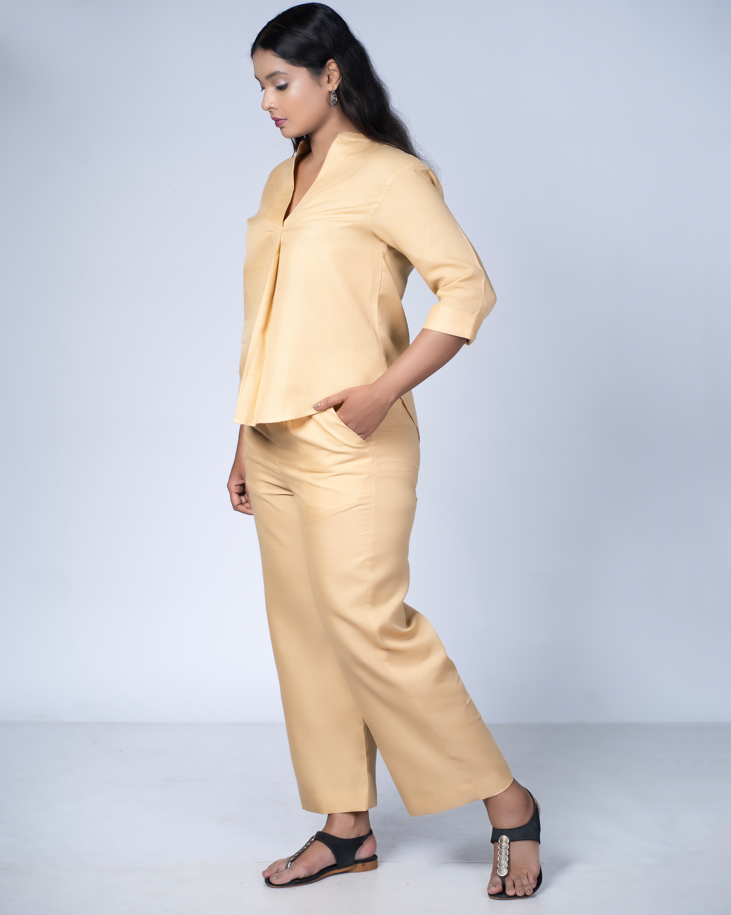 Nine-to-Nava Co-ord Set(Beige)