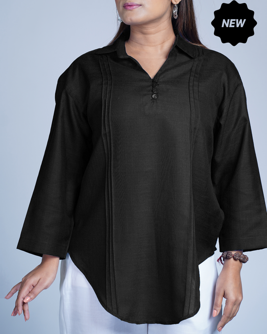 Leher Kurta (Black)