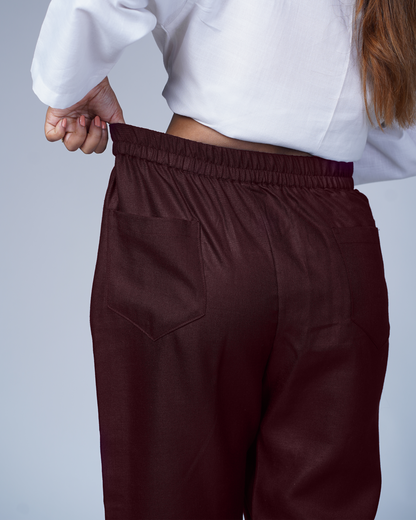 Side zip pants (Espresso)
